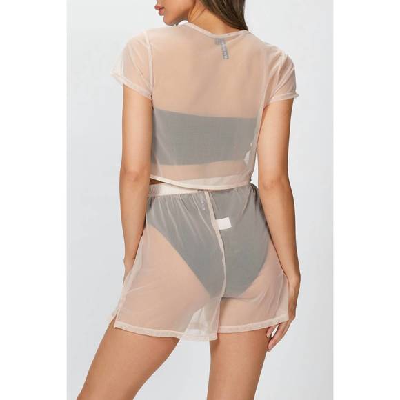 NEW BETH RICHARDS mesh tee in ballet - Picture 2 of 2